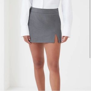 NEW WITH TAGS 4th & Reckless Santorini Split Mini Skirt Grey size 4